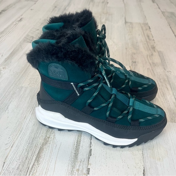 Sorel Shoes - SOREL Teal/Black Suede And Canvas Waterproof Oma Rmx Glacy Boots
